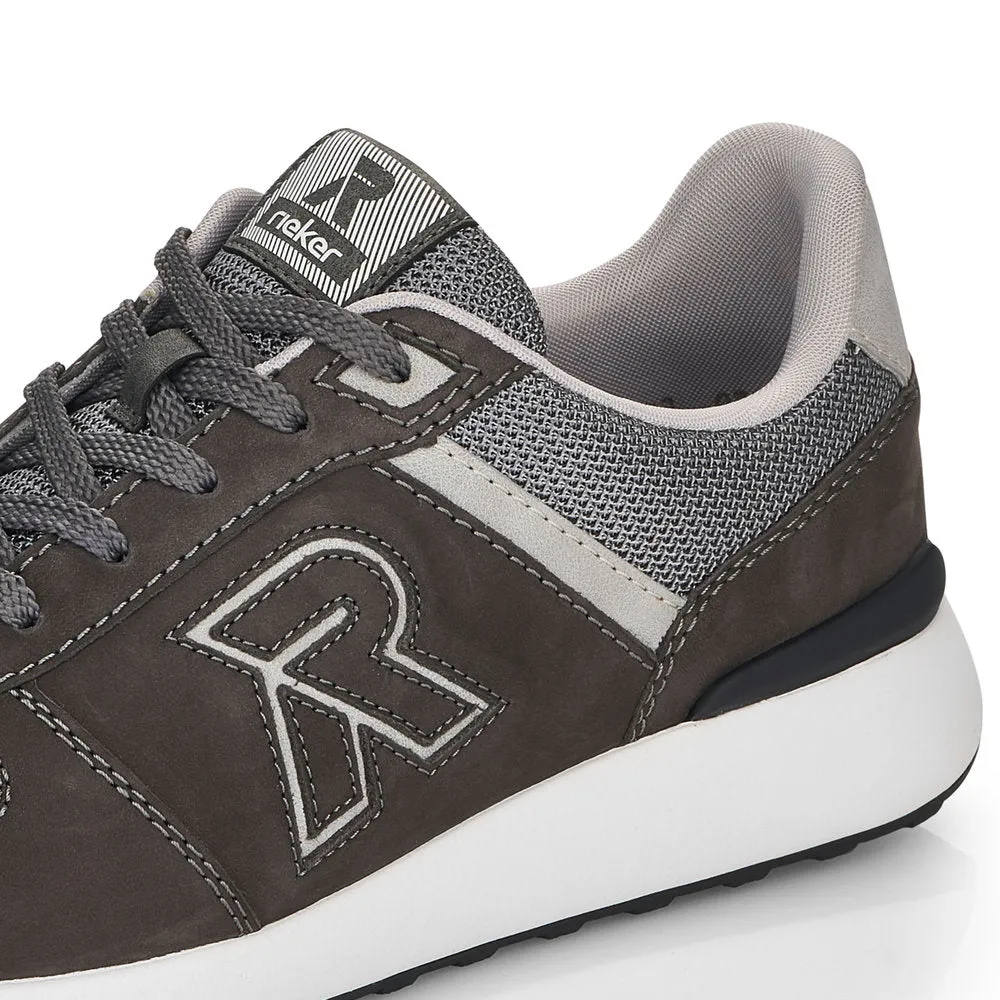 Mens Trainers Evolution by Rieker Grey Combo Shoes Soft Comfort 07601-45 SALE