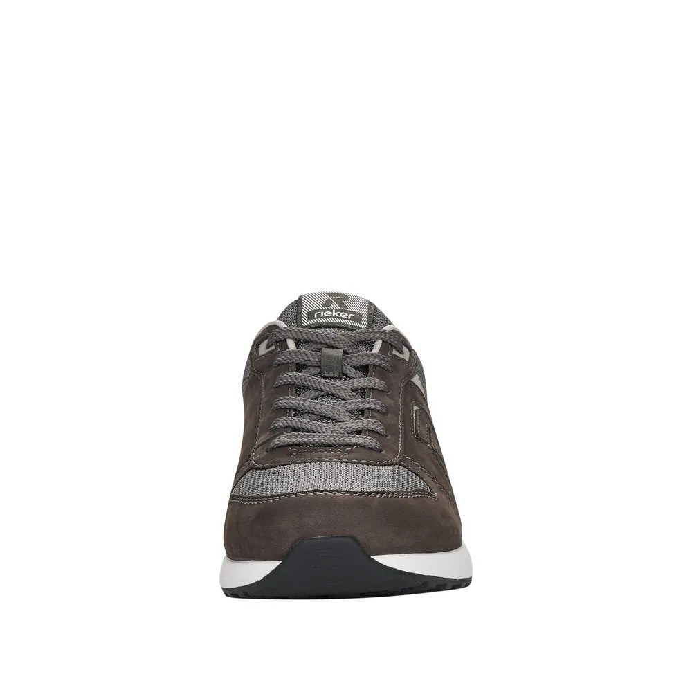 Mens Trainers Evolution by Rieker Grey Combo Shoes Soft Comfort 07601-45 SALE