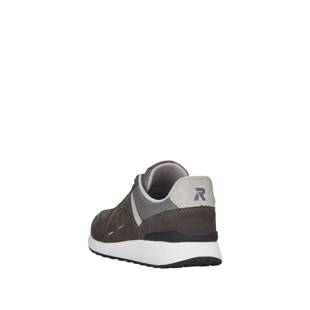 Mens Trainers Evolution by Rieker Grey Combo Shoes Soft Comfort 07601-45 SALE