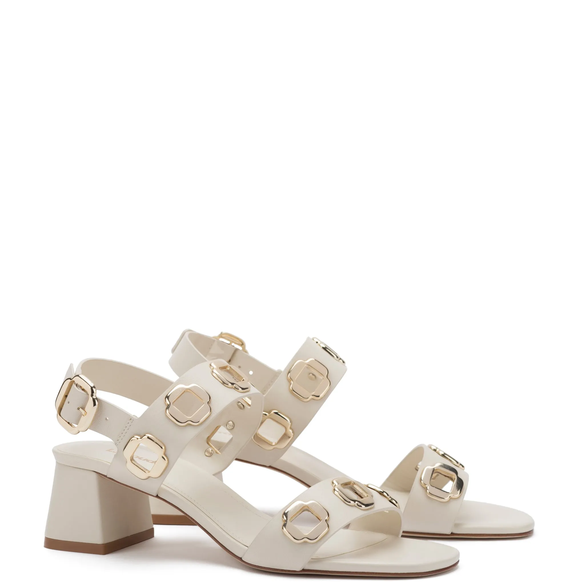 Milan Sandal In Ivory Leather