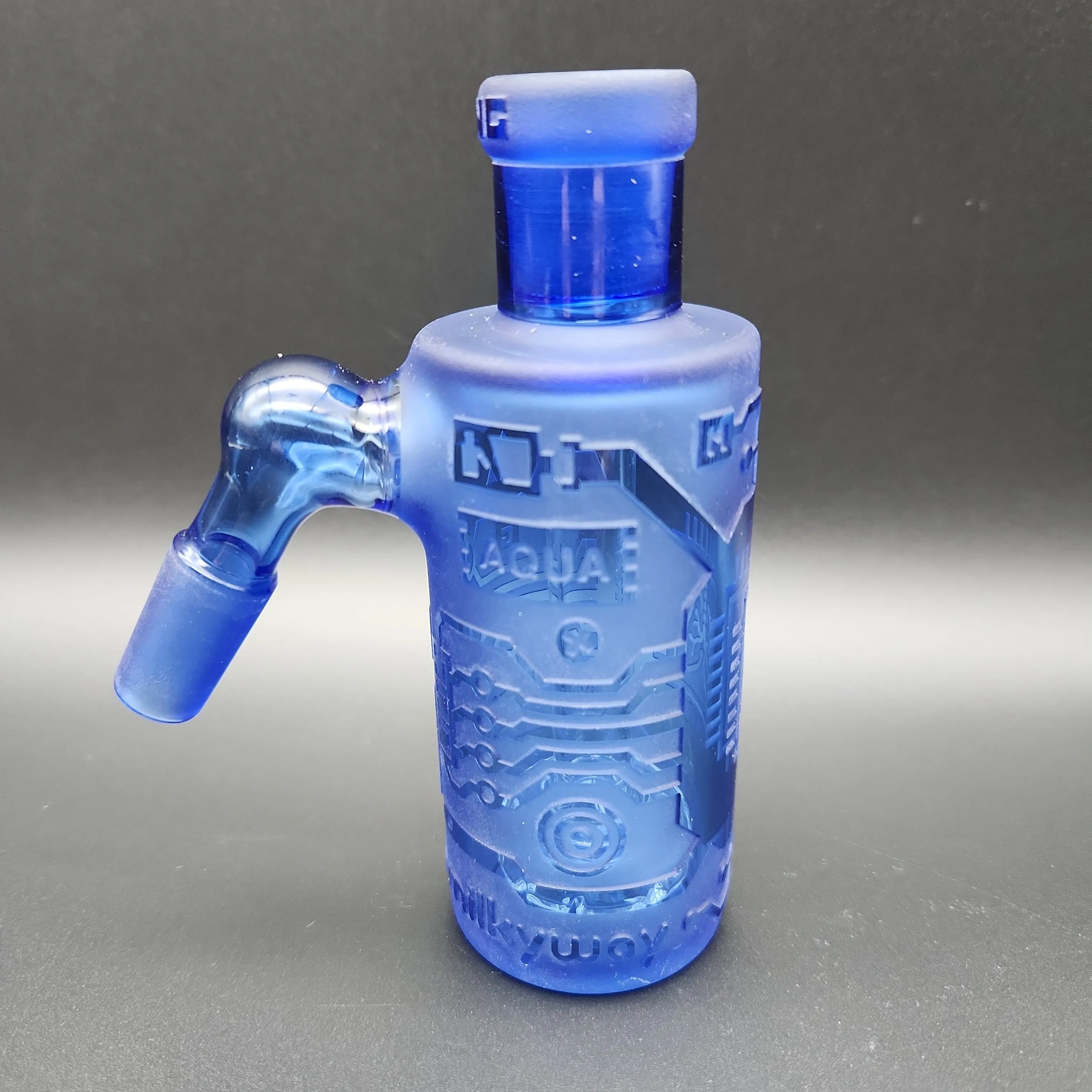 Milky Way Glass Circuitboard Wet Ash Catcher 14mm 45 degrees - Blue