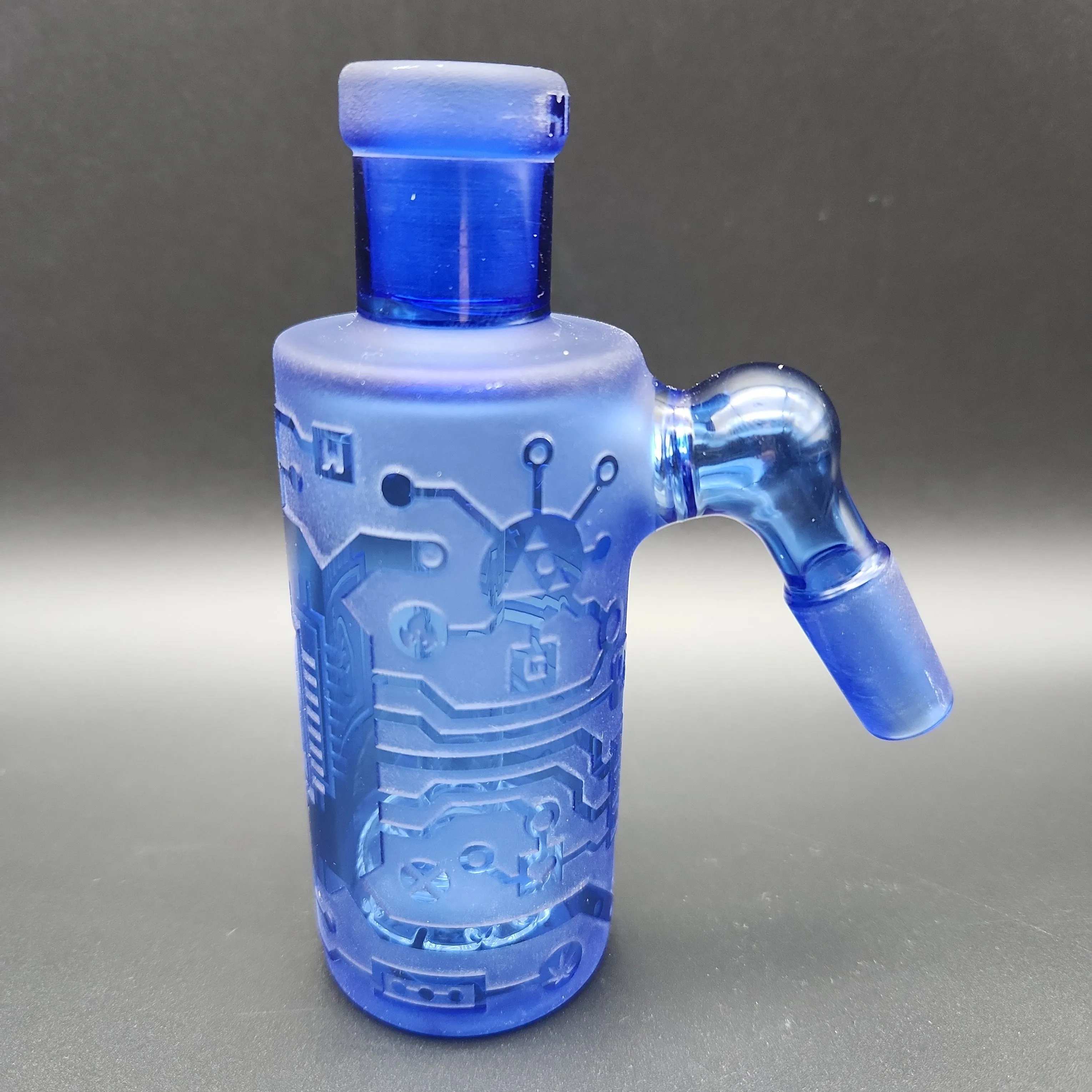 Milky Way Glass Circuitboard Wet Ash Catcher 14mm 45 degrees - Blue