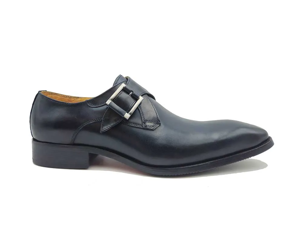 Monk Strap Buckle Leather Shoes