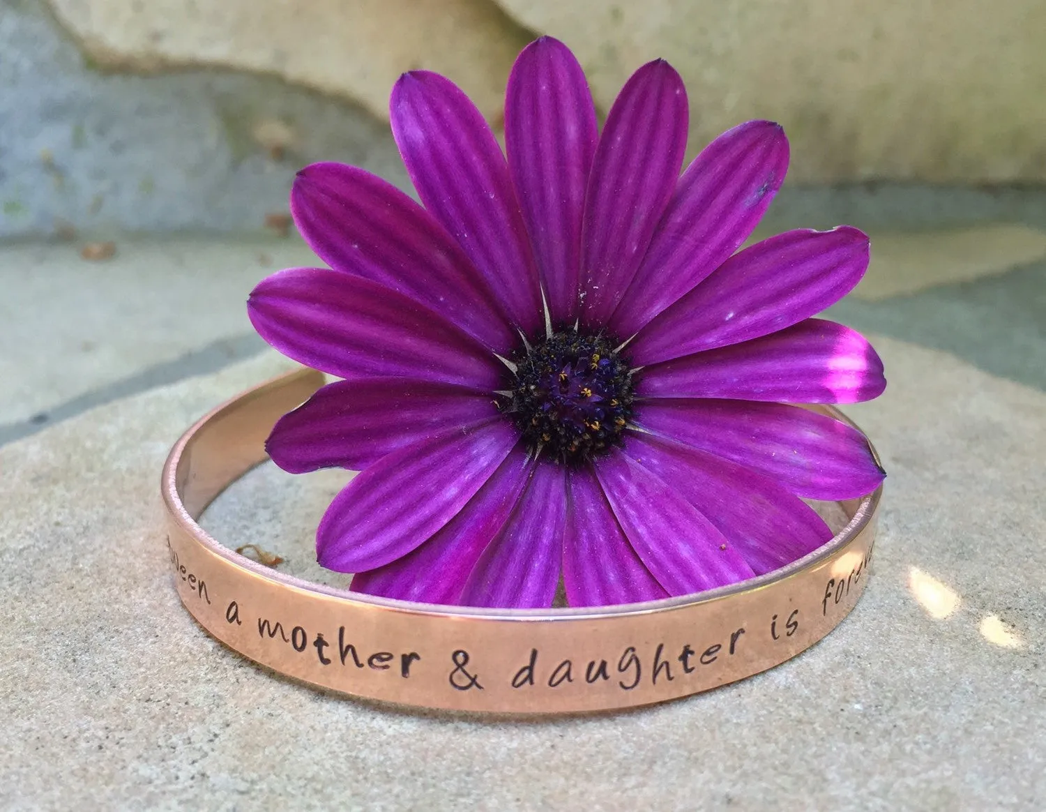 Mother Daughter Bracelet, Mother Daughter Jewelry, The Love Between A Mother And Daughter Is Forever, Personalized Cuff, Hand Stamped Cuff