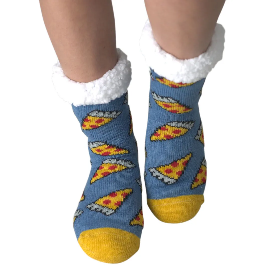 Pizza Time Sherpa Slipper Socks