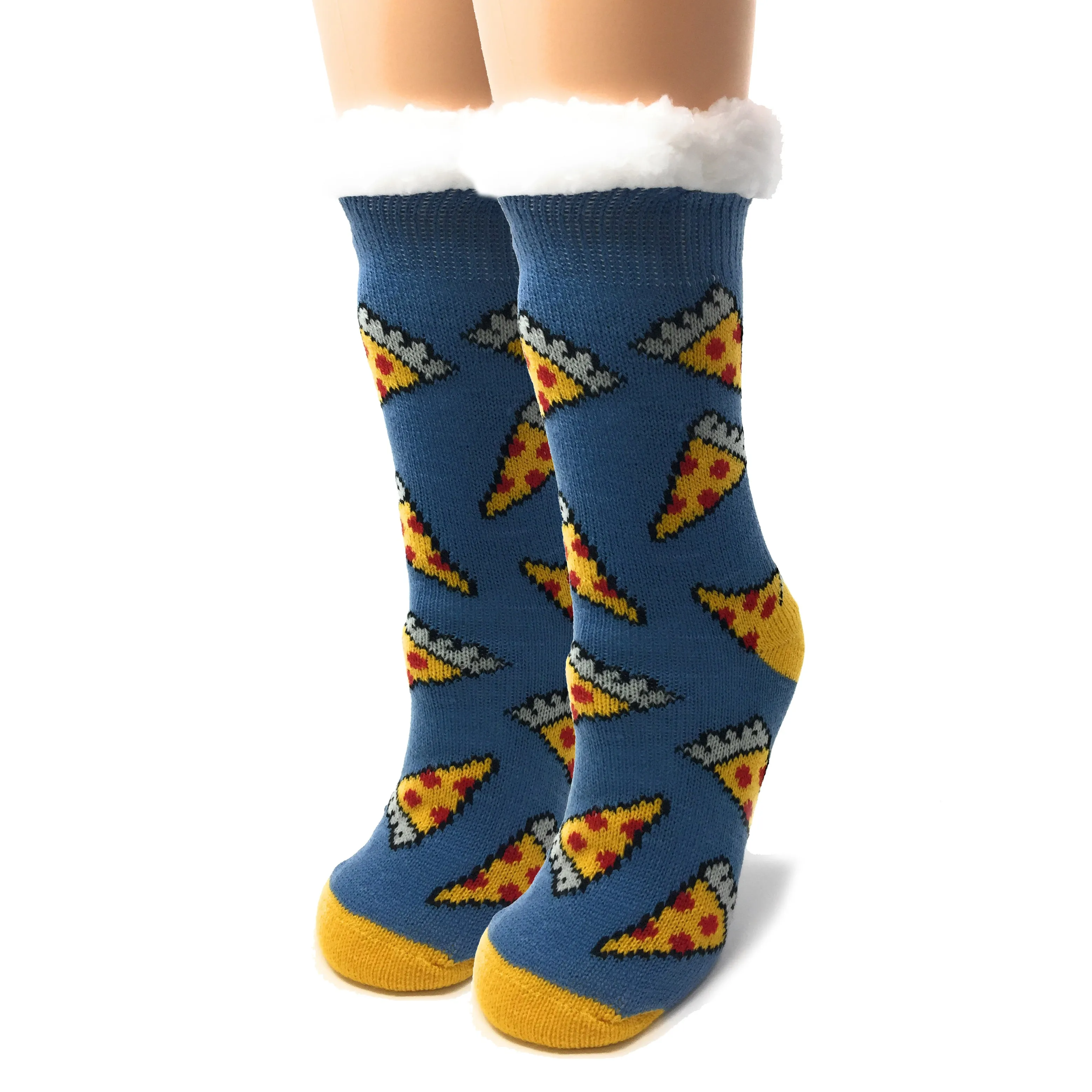 Pizza Time Sherpa Slipper Socks