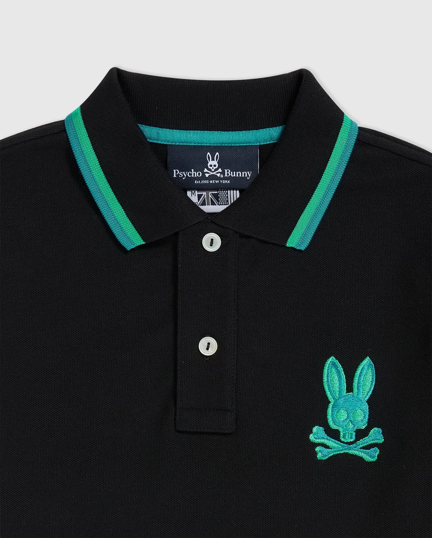 Psycho Bunny Bennett S/S Polo in Black