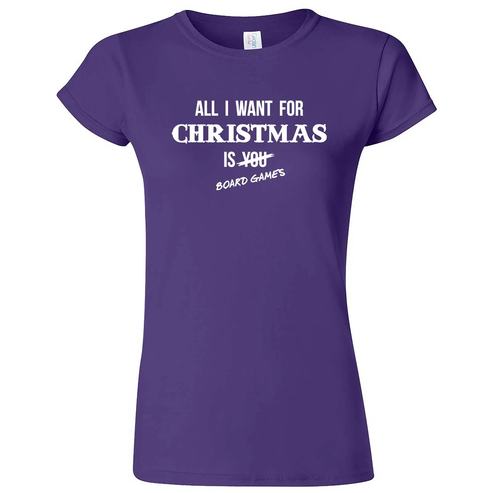 "All I Want for Christmas is Board Games" women's t-shirt