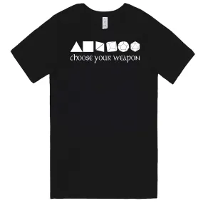 "Choose Your Weapon - Role-Playing Games" men's t-shirt