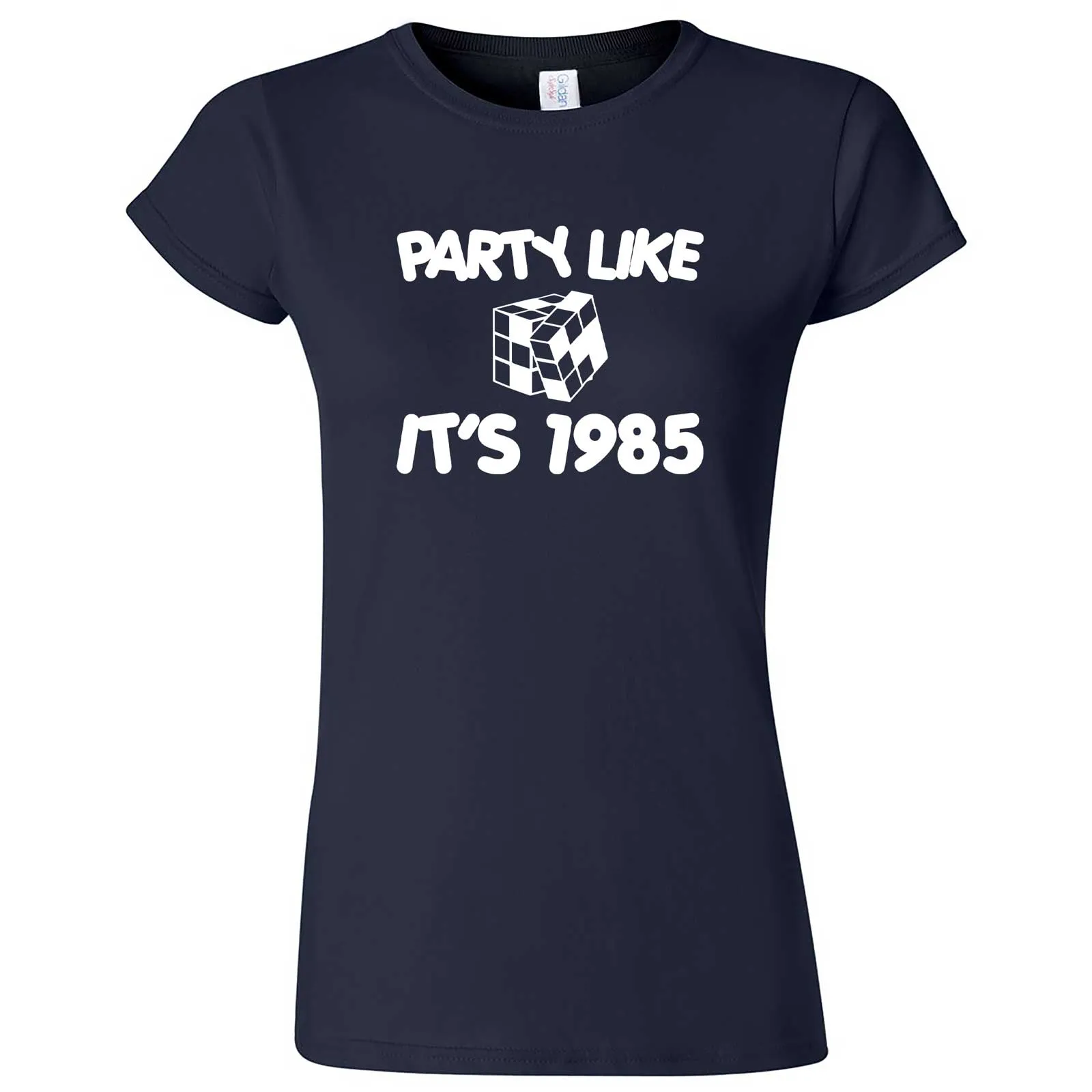 "Party Like It's 1985 - Puzzle Cube" women's t-shirt