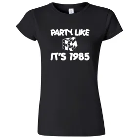 "Party Like It's 1985 - Puzzle Cube" women's t-shirt