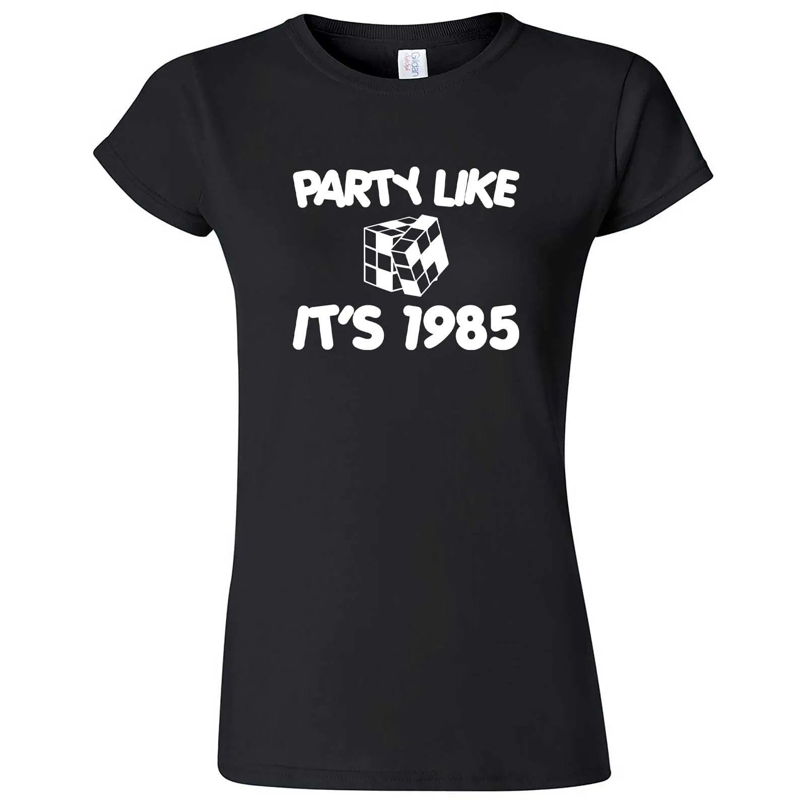 "Party Like It's 1985 - Puzzle Cube" women's t-shirt