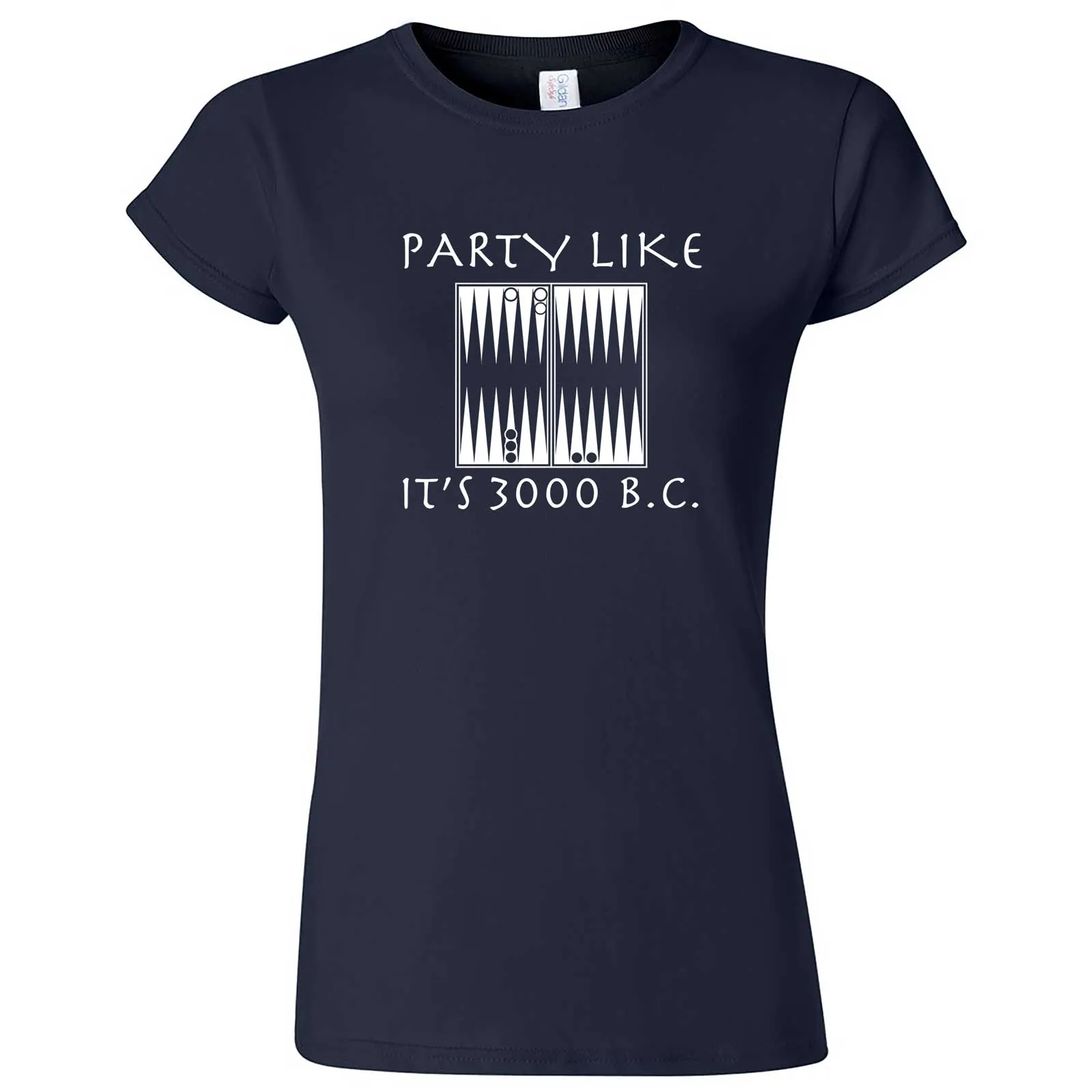 "Party Like It's 3000 B.C. - Backgammon" women's t-shirt