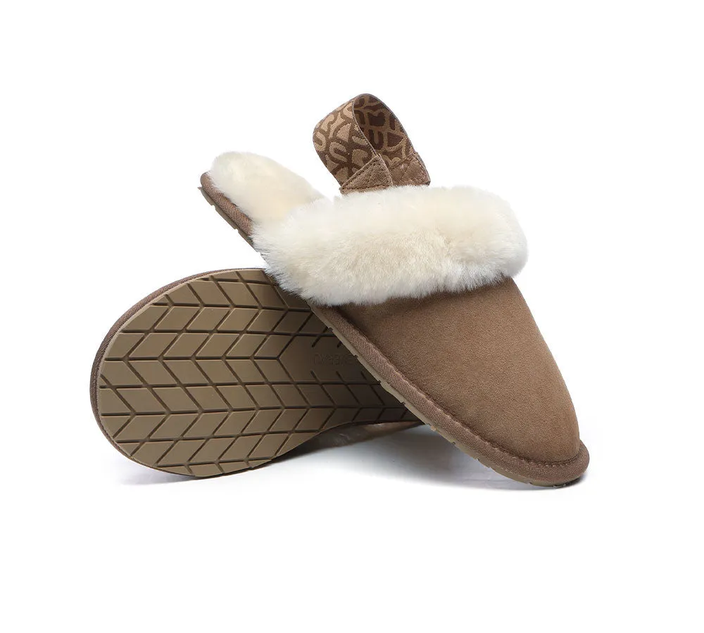 Removable Strap Slingback Sheepskin Slippers Lonsdale