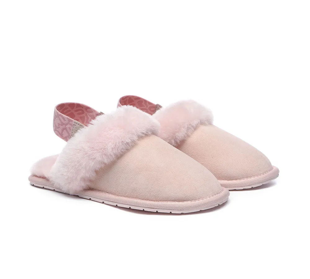 Removable Strap Slingback Sheepskin Slippers Lonsdale