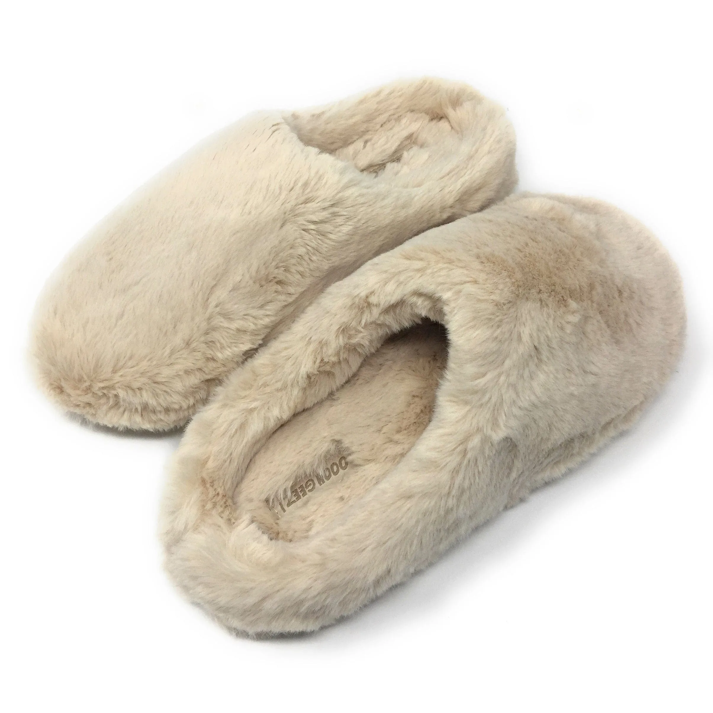 Sabrina Tan Plush Slip On Slippers