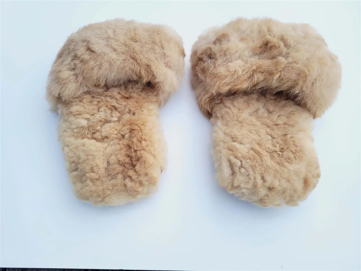 Slide-In Fluffy Furry Fuzzy Alpaca Fur Slippers