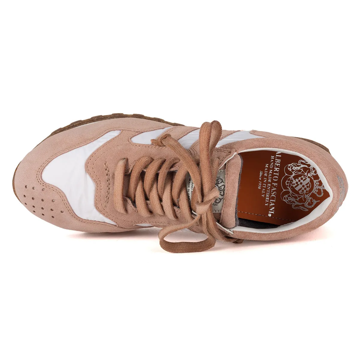 SPORT 6501 <br>White & blush sneakers