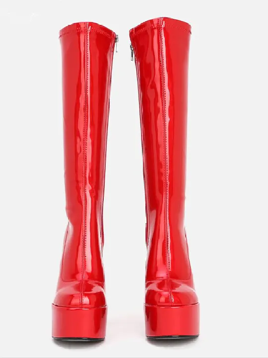 Thick Platform High Heel Knee Boots