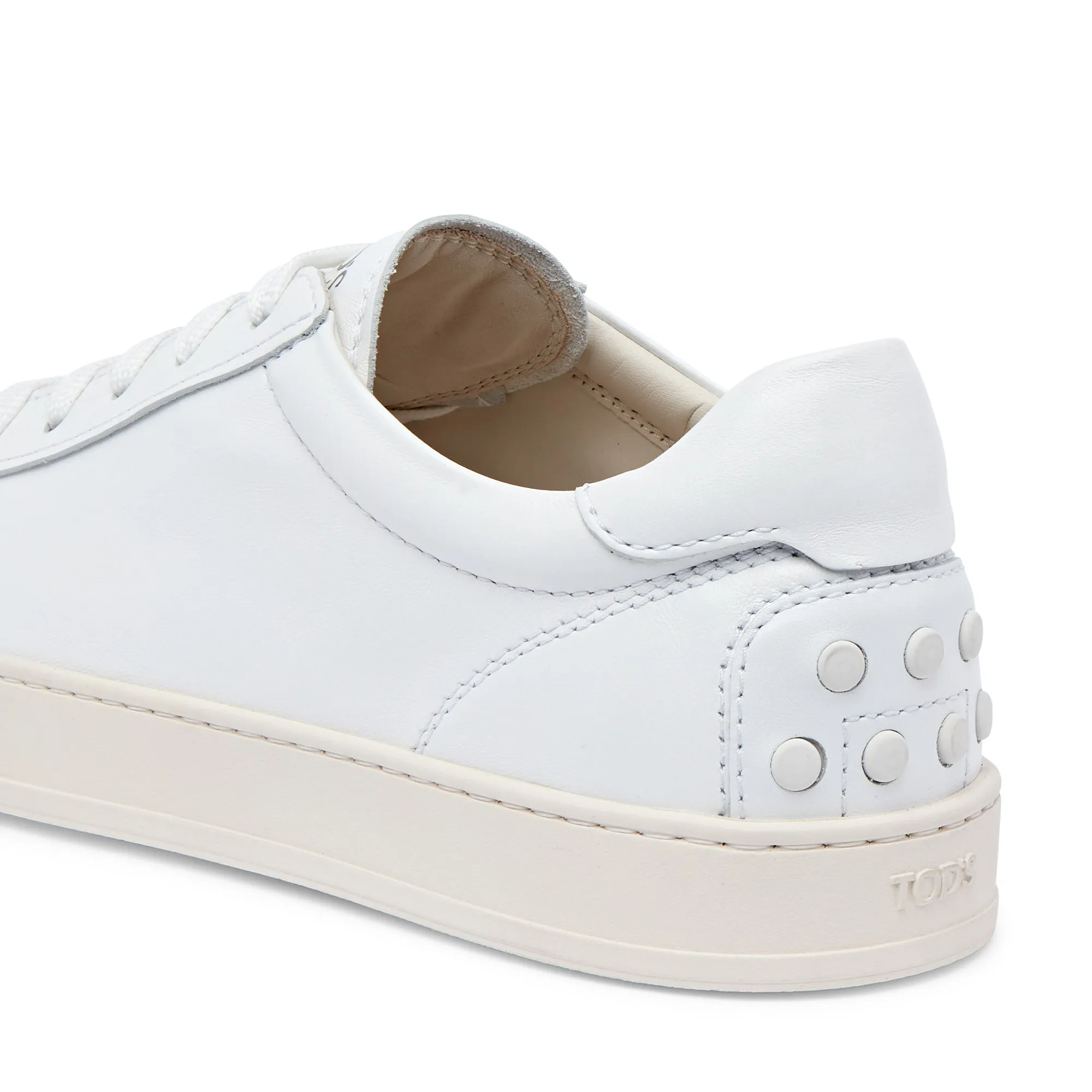 TOD's Low Top Leather Trainer (White)