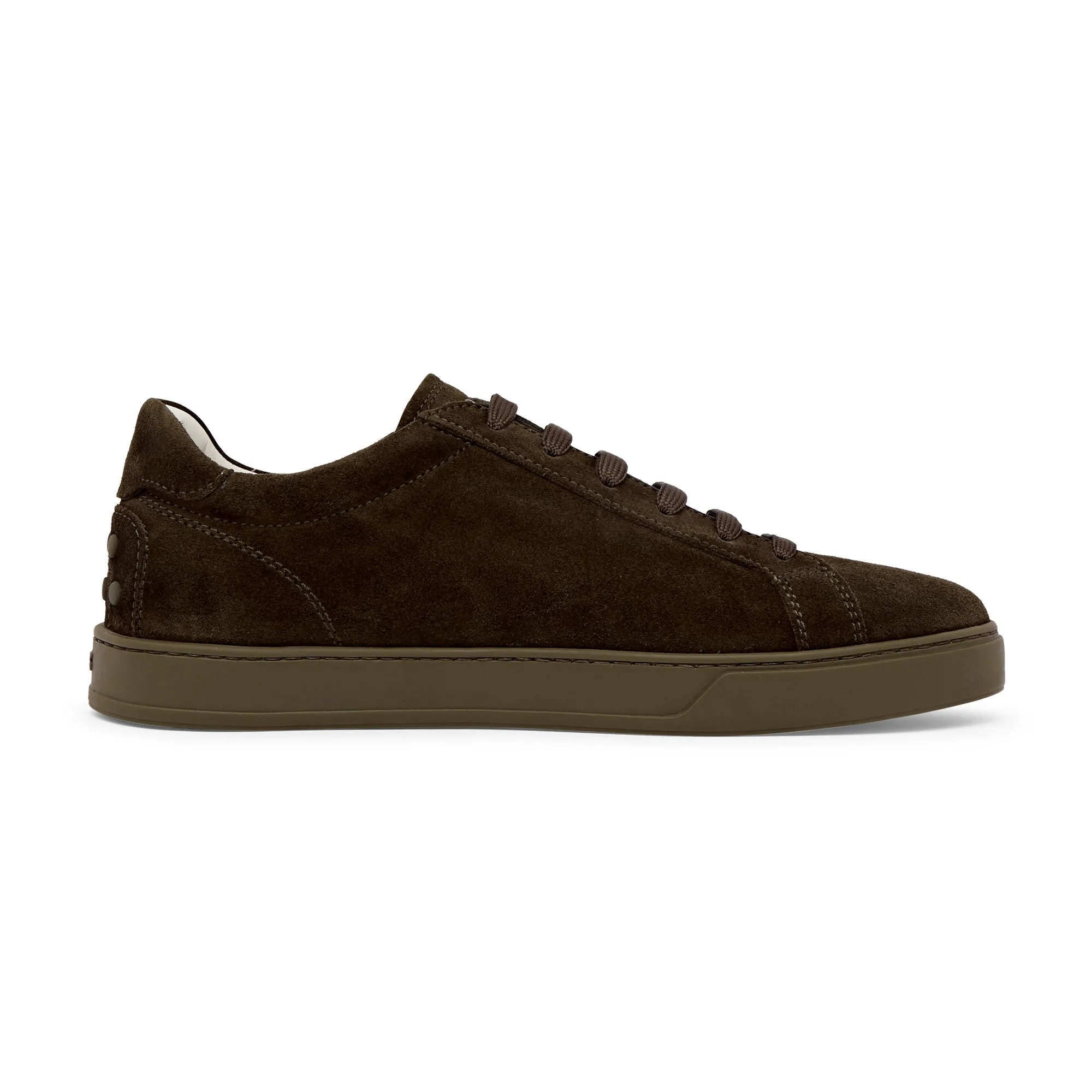 TOD's Low Top Suede Trainer (Khaki Brown)