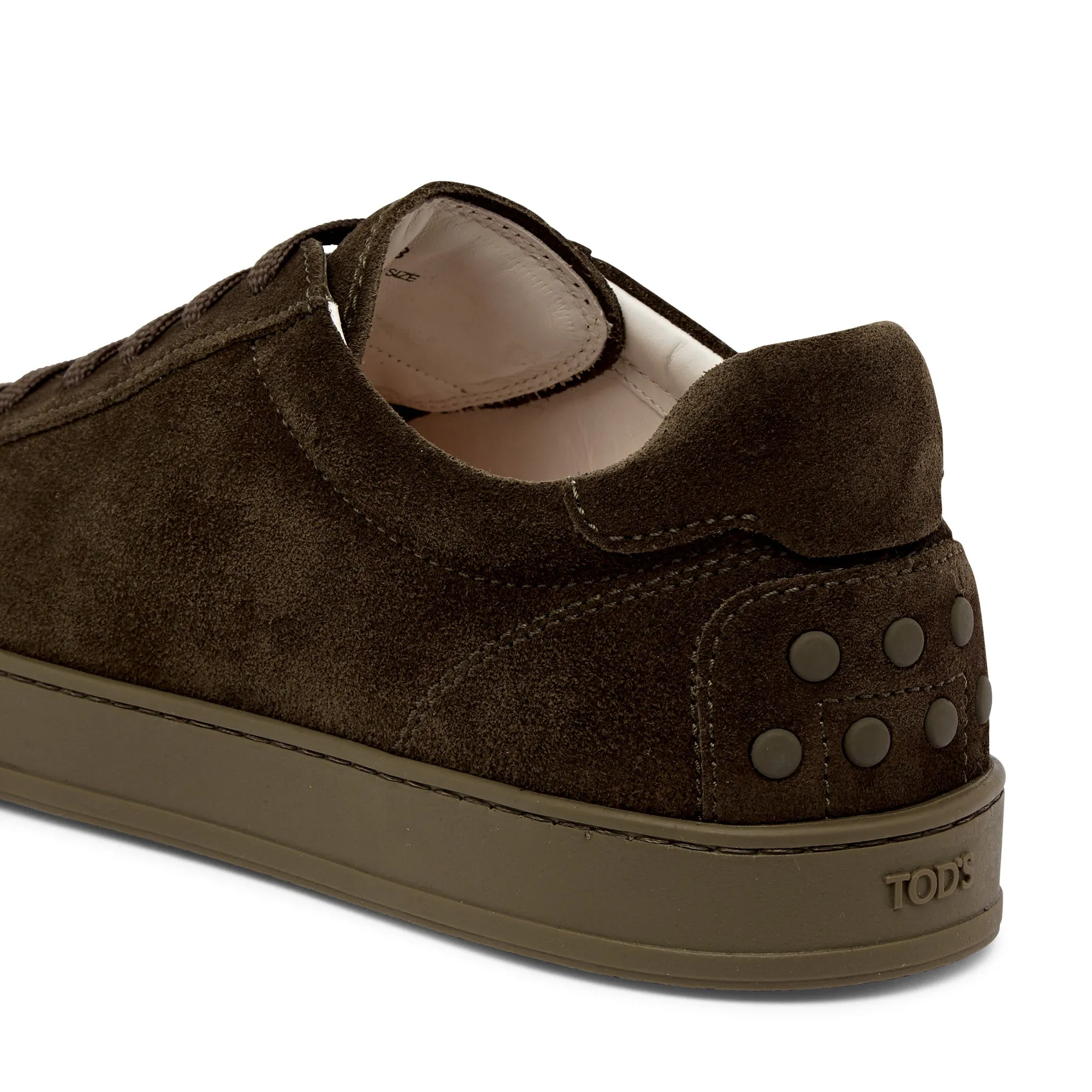 TOD's Low Top Suede Trainer (Khaki Brown)