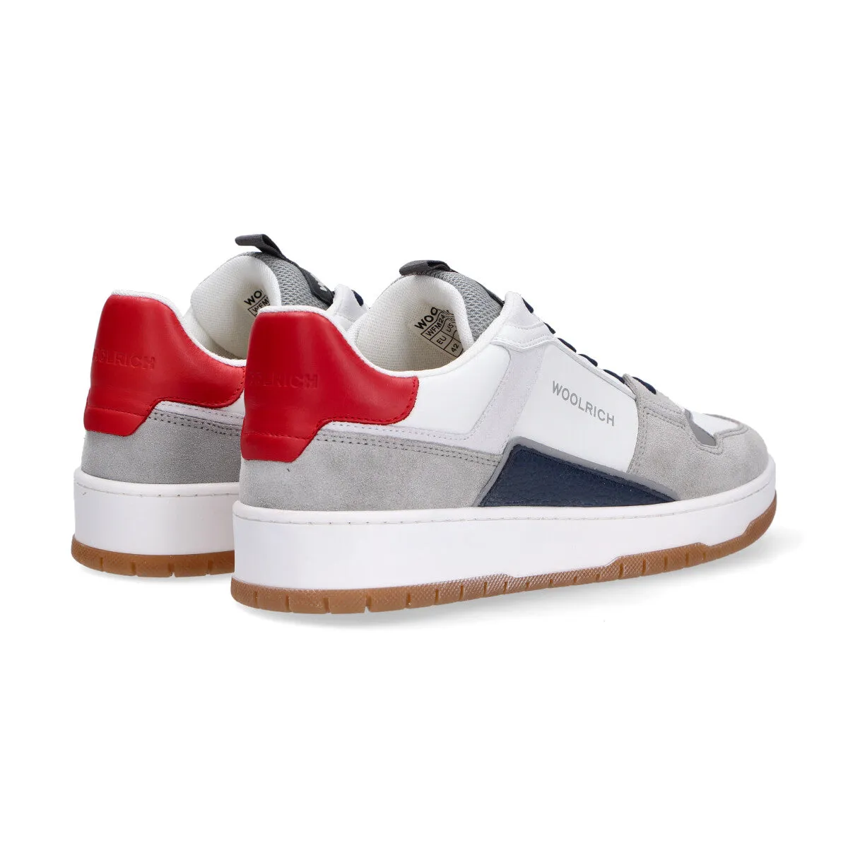 Woolrich sneakers in pelle-camoscio bianca